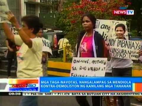 NTG: Mga taga-Navotas, nangalampag sa Mendiola vs demolisyon ng kanilang mga tahanan (032612)