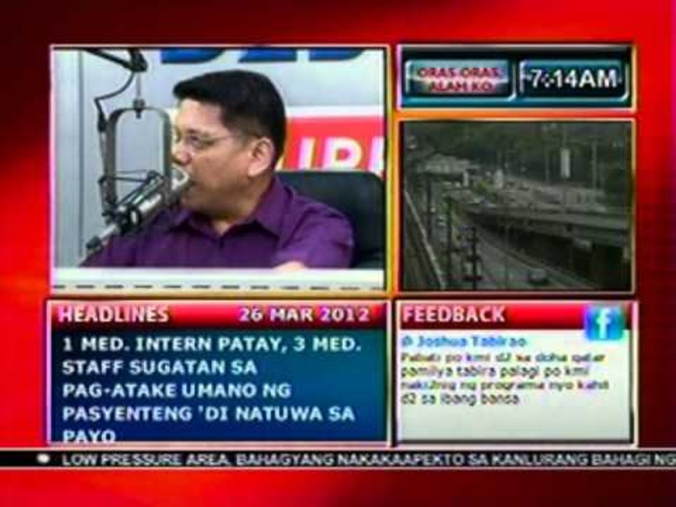 DB: Panayam kay Dir. Solidum ng PHIVOLCS kaugnay ng 7.2 magnitude na tumama sa Chile (032612)