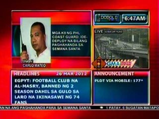 DB: Mga K9 ng PHL Coast Guard, ide-deploy na bilang paghahanda sa Semana Santa (032612)