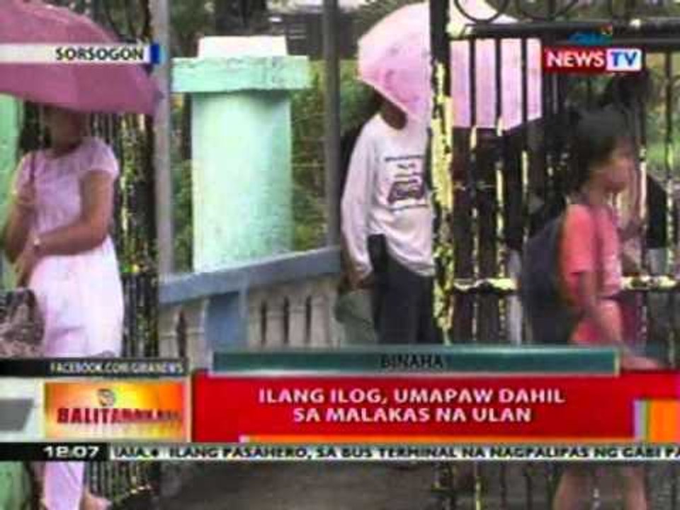 BT: Ilang ilog sa Sorsogon, umapaw dahil sa malakas na ulan