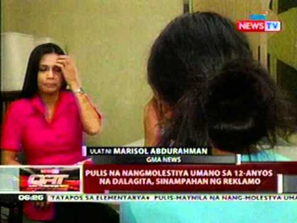 QRT:  Pulis na nangmolestiya sa 12-anyos na dalagita, sinampahan ng reklamo