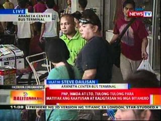 BT:  PNP, MMDA at LTO, tulong-tulong para matiyak ang kaayusan at kaligtasan ng mga biyahero