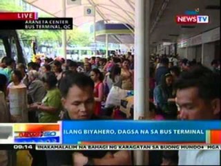 NTG: Ilang biyahero, dagsa na sa bus terminal (032712)