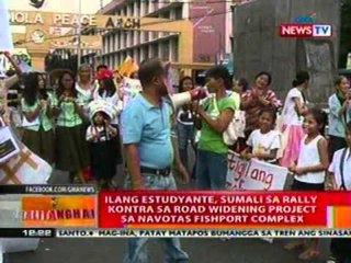 BT:  Ilang estudyante, sumali sa rally vs sa road widening project sa Navotas fishport complex