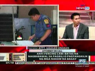 OC: Anti-fencing law: Batas na nagbabawal sa pagbili o pagtangkilik ng mga nakaw na bagay