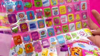 Shopkins HAUL  Suitcase of a Season 4 12 Pack Stickers Books  more  Unboxing Vid Cookieswirlc