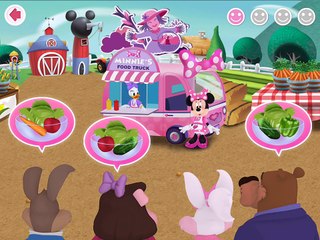 Minnies Salad Station in Food Truck - Disney App| Cucumber, Pepper & Greens