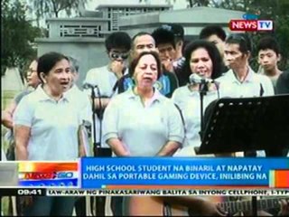 NTG: HS student na binaril at napatay dahil sa portable gaming device, inilibing na (032912)