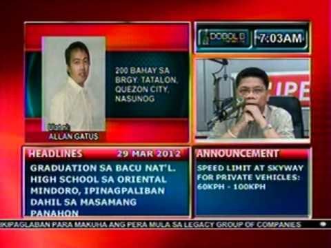 DB: 200 bahay sa Brgy. Tatalon, QC, nasunog (032912)