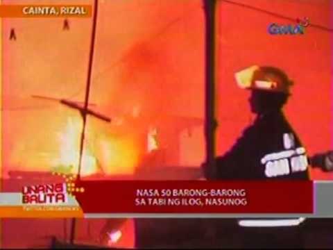 UB: Nasa 50 barong-barong sa tabi ng ilog sa Cainta, Rizal, nasunog (032912)