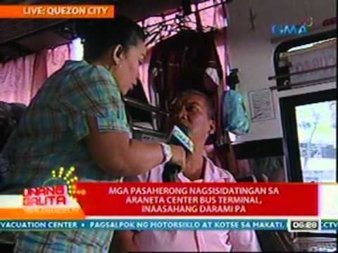 UB: Ilang bakasyunista, nagsisidatingan na sa Araneta Center Bus Terminal (032912)