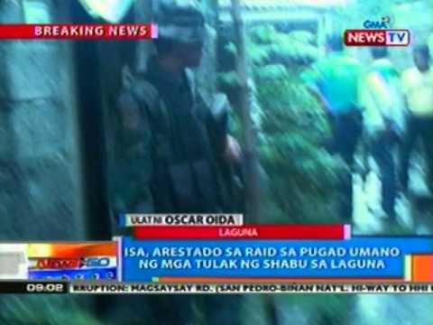 NTG: 1, arestado sa raid sa pugad umano ng mga tulak ng shabu sa Laguna (032912)