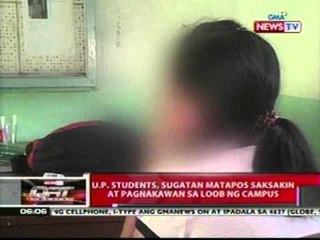 QRT: Estudyante, sinaksak at   pinagnakawan sa loob ng U.P.   campus