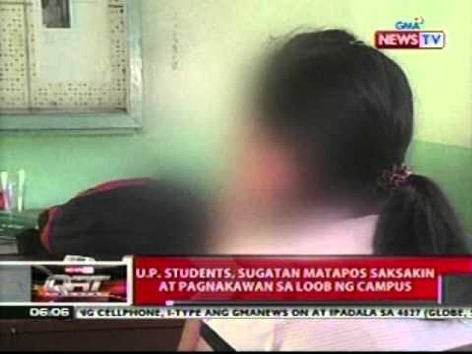 QRT: Estudyante, sinaksak at   pinagnakawan sa loob ng U.P.   campus