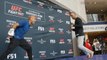 UFC Hall of Famer B. J. Penn works out for the fans at UFC Fight Night 103 open workouts