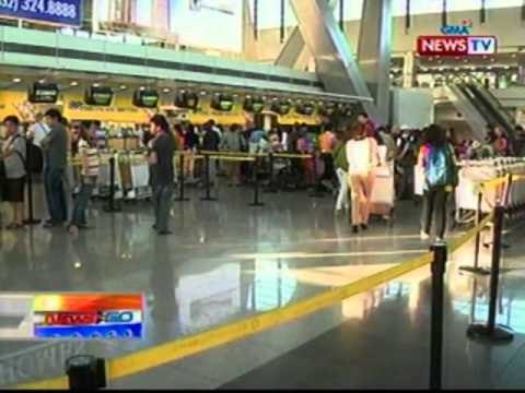 NTG: Ilang biyahero, dumating ng ilang oras bago ang kanilang mga flight para iwas-aberya (040312)