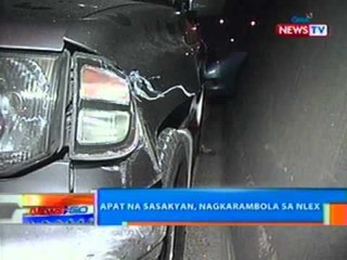 NTG: 4 na sasakyan, nagkarambola sa NLEX (040312)