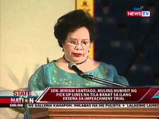 Sen. Santiago, muling humirit ng pick up lines na tila banat sa ilang eksena sa Impeachment trial