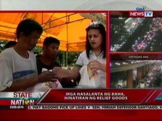 SONA: Mga nasalanta ng baha,   hinatiran ng relief goods