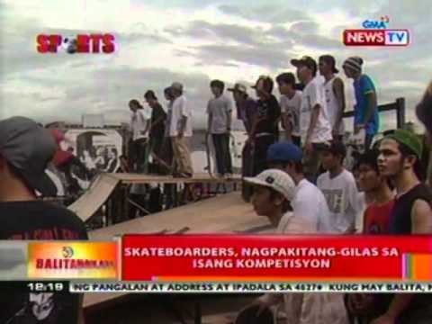 BT: Skateboarders, nagpakitang-gilas sa isang kompetisyon sa QC (040112)