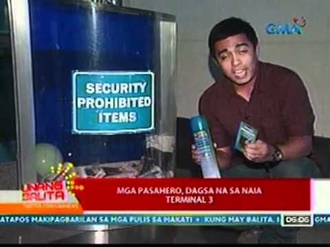 UB: Mga pasahero, dagsa na sa NAIA Terminal 3 (040212)