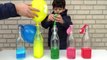 Learn Colors with Easy Science Experiments for Kids BALLOON BLOW UP with Baking Soda and Vinegar