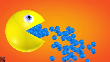 Learn Colors With Pacman For Kids And Toddlers - Funny Video For Kids
