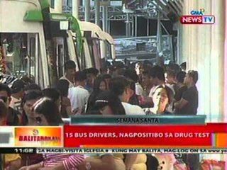 BT: 15 bus drivers, nagpositibo sa drug test