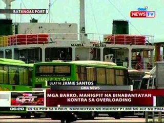 QRT: Mga barko, mahigpit na binabantayan vs   sa overloading