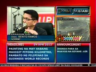DB: Panayam kay Usec. Benito   Ramos ng NDRRMC ukol sa rocket   launch sa North Korea
