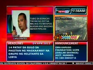 DB: Tubig sa Boracay, tiniyak ng   DOT na malinis ito matapos buksan   ang bagong water pipeline