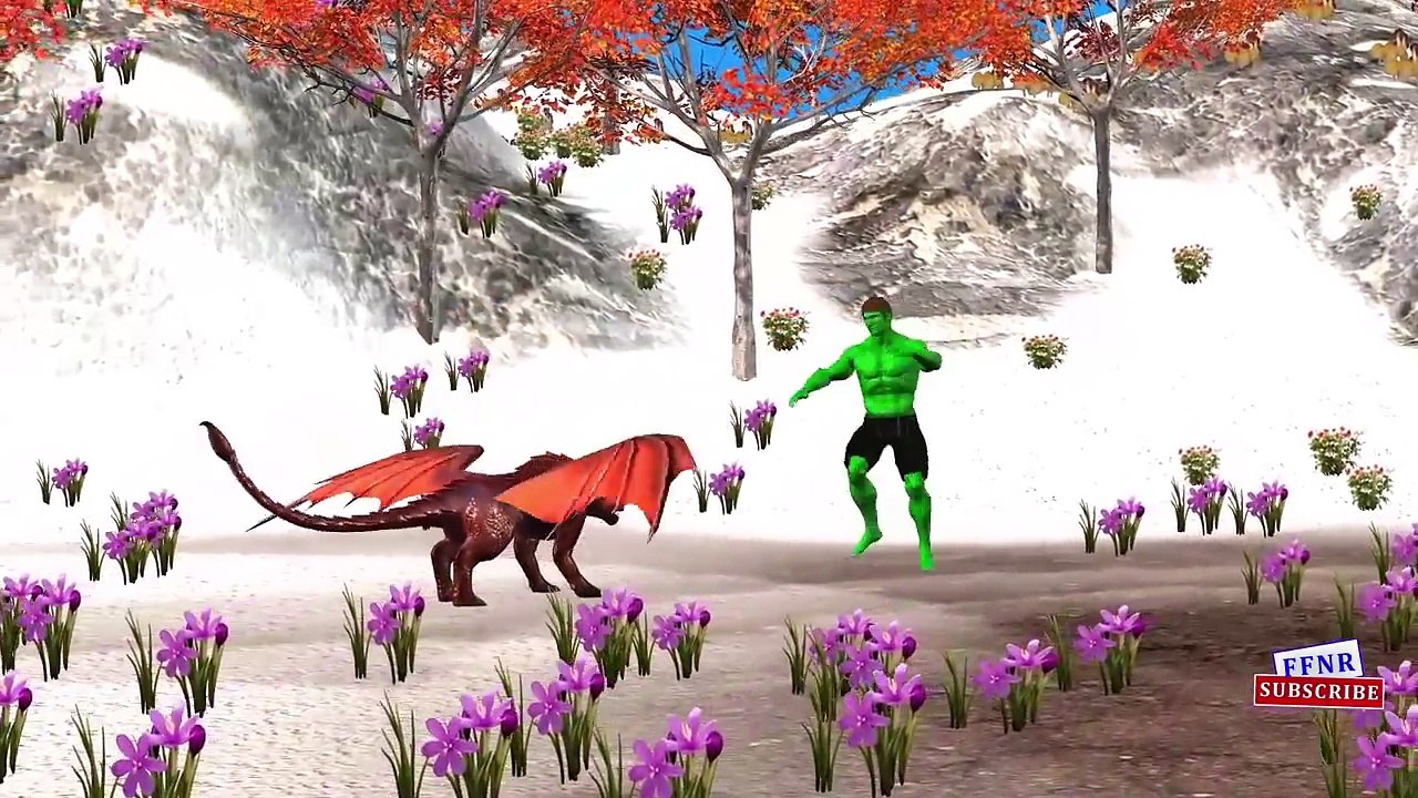Hulk colors Dancing Finger family 3d animated Cartoons - Dinosaurs finger family Rhymes for Children