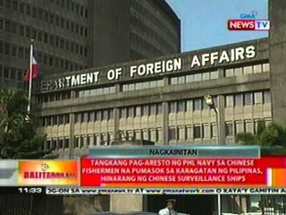 BT: Tangkang pag-aresto ng PHL Navy sa CHN fishermen na pumasok sa karagatan ng Pilipinas