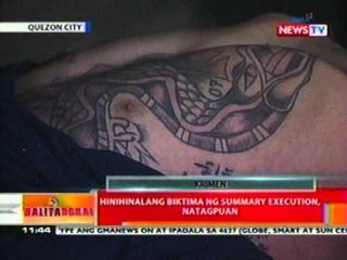 BT:  Hinihinalang biktima ng summary execution, natagpuan sa QC