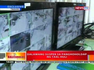 BT: 2 suspek sa panghoholdap ng taxi sa   Taguig, huli sa cctv