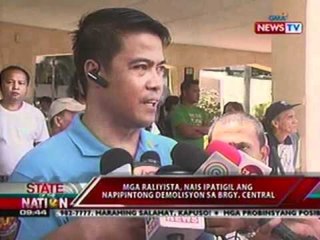 SONA: May 200 raliyistang kontra demolisyon sa Brgy. Central, sumugod sa QC Hall