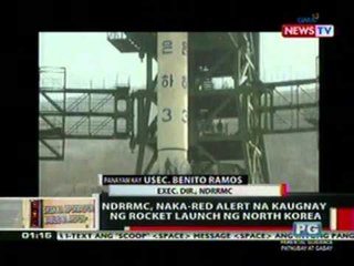 NDRRMC, naka-red alert na   kaugnay ng rocket launch ng   North Korea