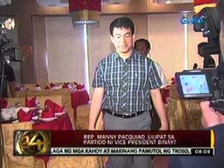 Rep. Manny Pacquiao, lilipat sa   partido ni Vice President Binay?