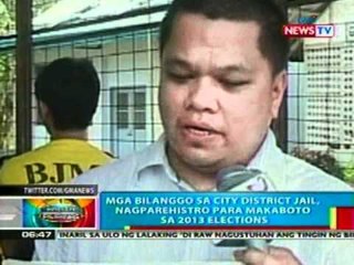 BP: Mga bilanggo sa City District Jail Davao, nagparehistro para makaboto sa 2013 elections