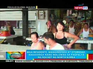 BP: Mga residente, mangingisda at otoridad, nakahinga nang maluwag sa pagpalya ng rocket ng NKorea