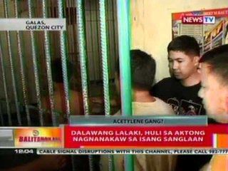 BT: Dalawang lalaki, huli sa aktong nagnanakaw sa isang sanglaan sa Quezon City