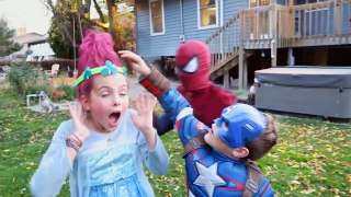Kylo Pranks Frozen Elsa Troll Spider-man & Captain America Balloon Dart Board With Blow Gun Kids Art