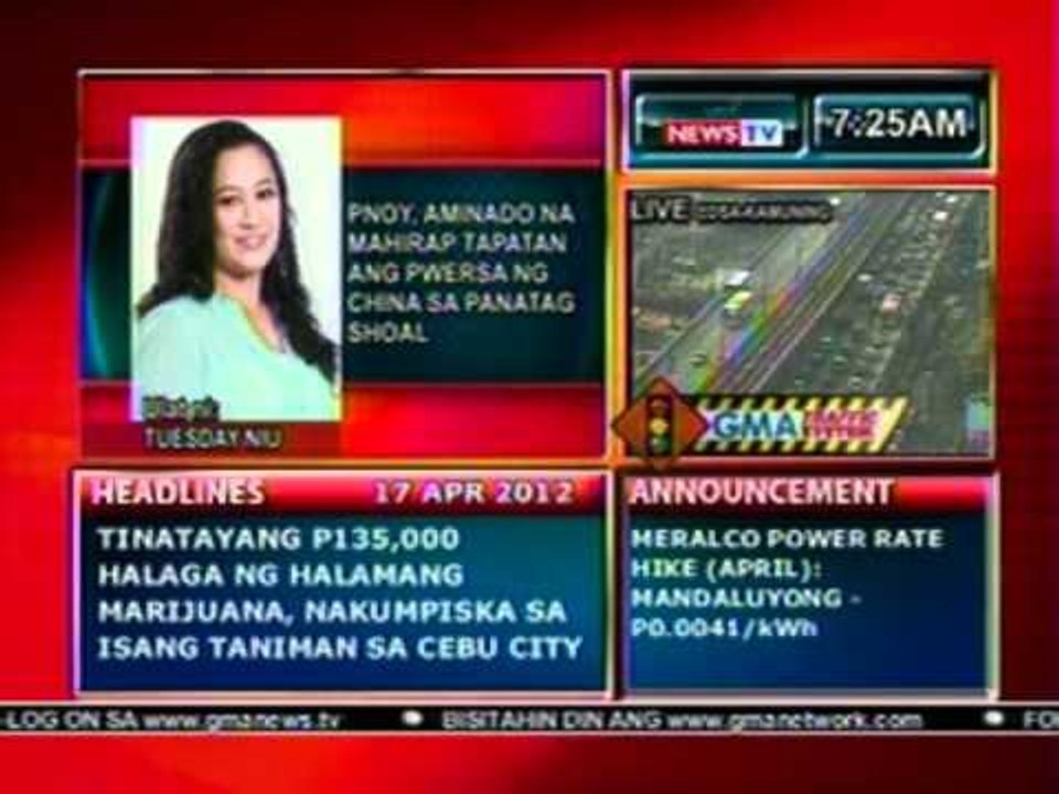 DB: PNoy, aminado na mahirap tapatan ang pwersa ng China sa Panatag Shoal (041712)