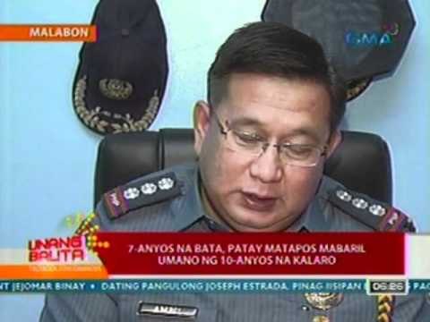 UB: 7-anyos na bata, patay matapos mabaril umano ng 10-anyos na kalaro sa Malabon (041712)