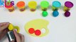 Kidschanel - LEARN COLORS How to Make Play Doh Rainbow Paint Palette Fun & Easy Play Dough Art! -