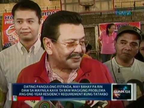 Saksi: Dating Pangulong Estrada, naglibot at namigay ng mga de lata't bigas sa Maynila