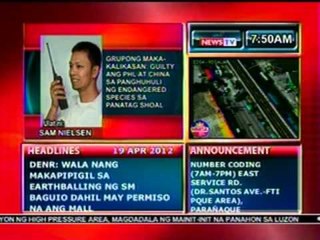 DB: Grupong Makakalikasan: Guilty ang PHL at China sa panghuhuli ng endangered species (041912)