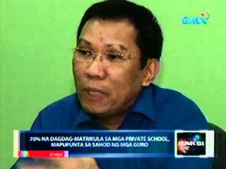 Saksi: 70% na dagdag-matrikula sa mga private school, mapupunta sa sahod ng mga guro