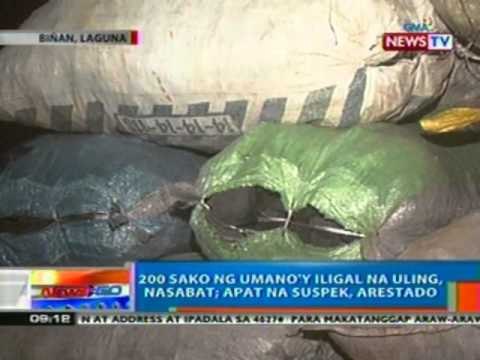 NTG: 200 sako ng umano'y iligal na uling, nasabat; 4 na suspek, arestado sa Biñan, Laguna (041912)