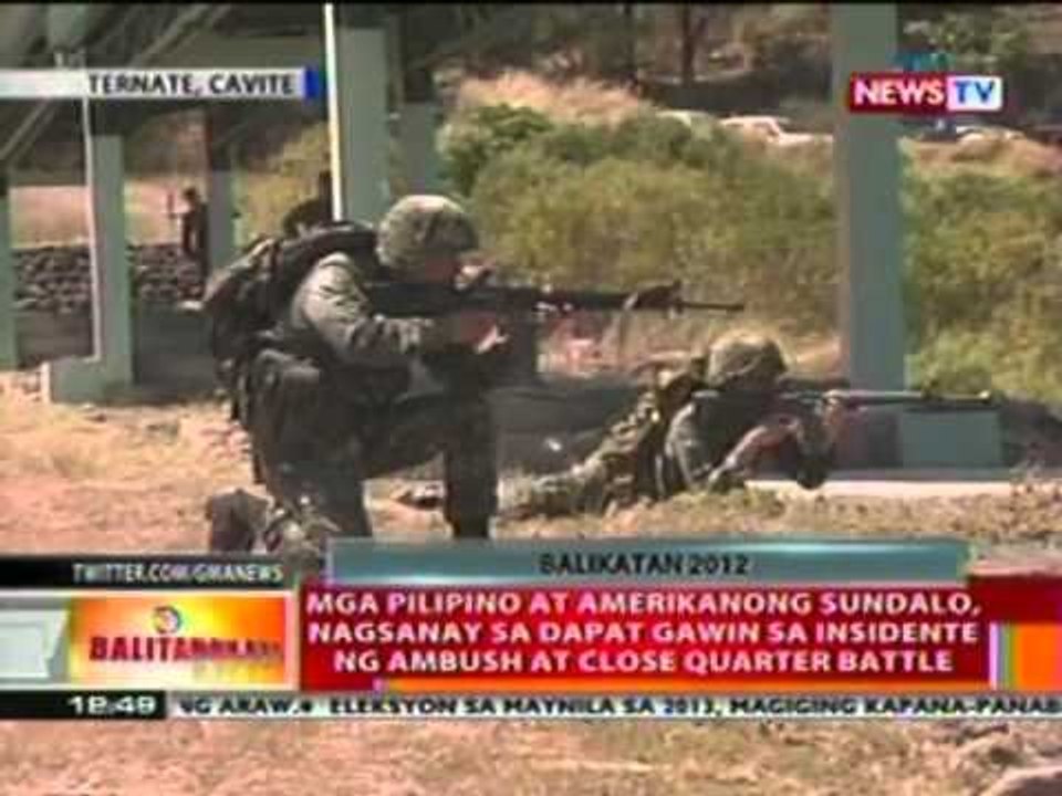 Mga pilipino at amerikanong sundalo, nagsanay sa dapat gawin sa ambush at close quarter battle